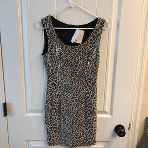 🌸AQUA Sequined Leopard Dress